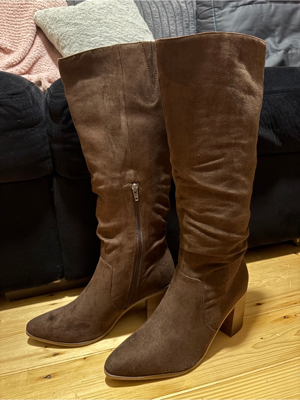 Universal Thread Chocolate Brown Knee High Heeled Boots